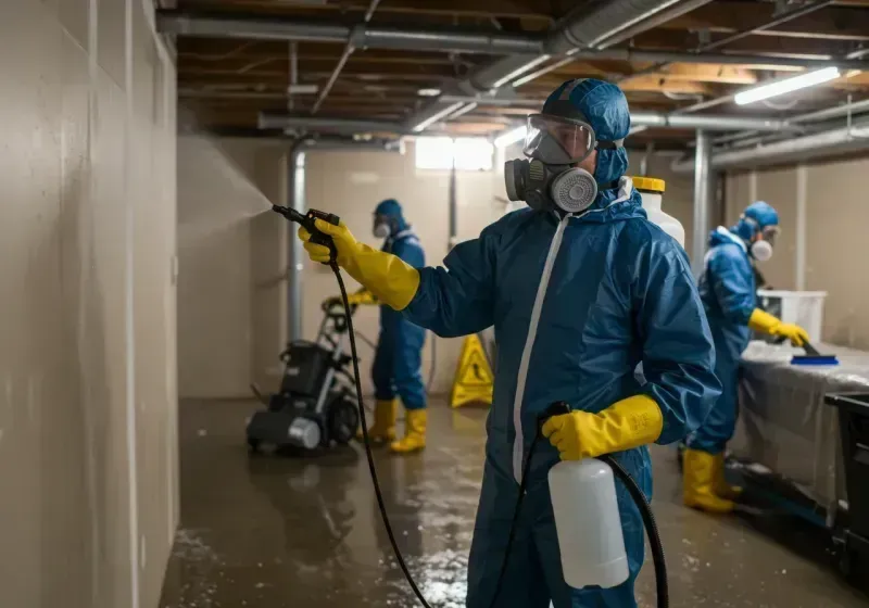 Basement Sanitization and Antimicrobial Treatment process in Tappan, NY